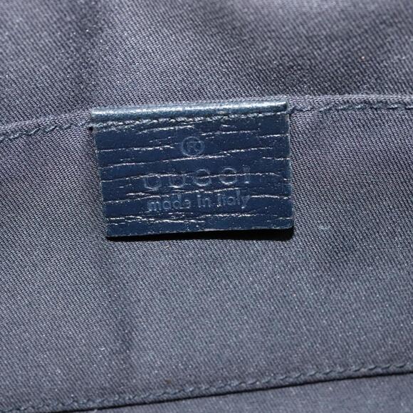 GUCCI GG Supreme Sherry Line Shoulder Bag Pvc Navy Silver Red - Picture 16 of 16